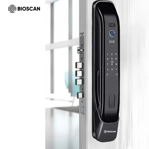FC-X28B - Flakco X28B  — Smart Door Lock — 7 Ways Unlock | Face ID, Fingerprint, App, PIN, RFID (Black)